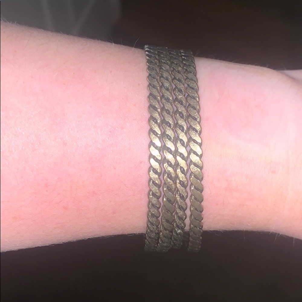 vintage gold bangles (set of 4)